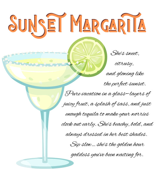 Sunset Margarita Graphic Tee - Chill Vibes for Summer Celebrations