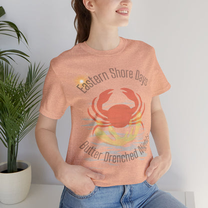 Eastern Shore Days Tee - Beach Vibe Crab Graphic T-Shirt
