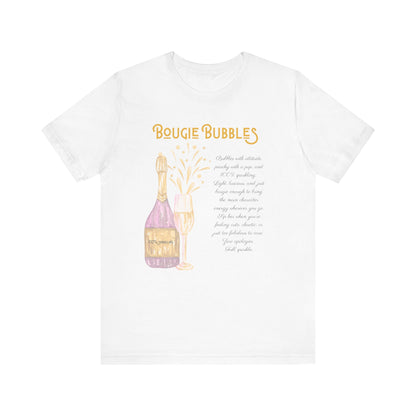 Champagne Celebration Tee - "Bougie Bubbles" Short Sleeve T-Shirt
