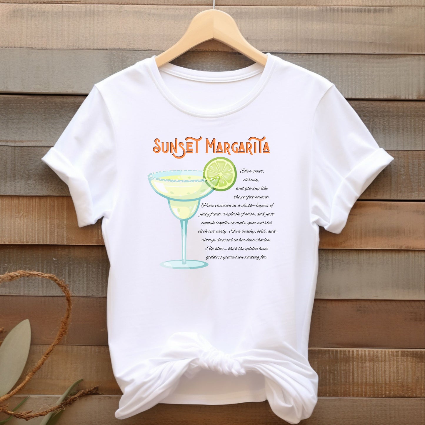 Sunset Margarita Graphic Tee - Chill Vibes for Summer Celebrations