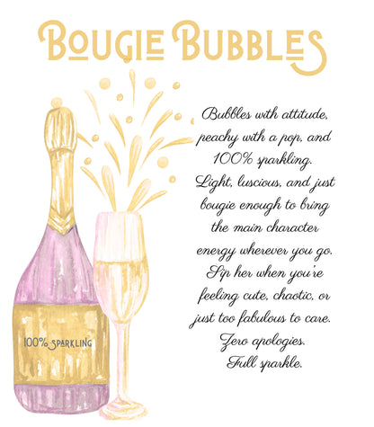 Champagne Celebration Tee - "Bougie Bubbles" Short Sleeve T-Shirt
