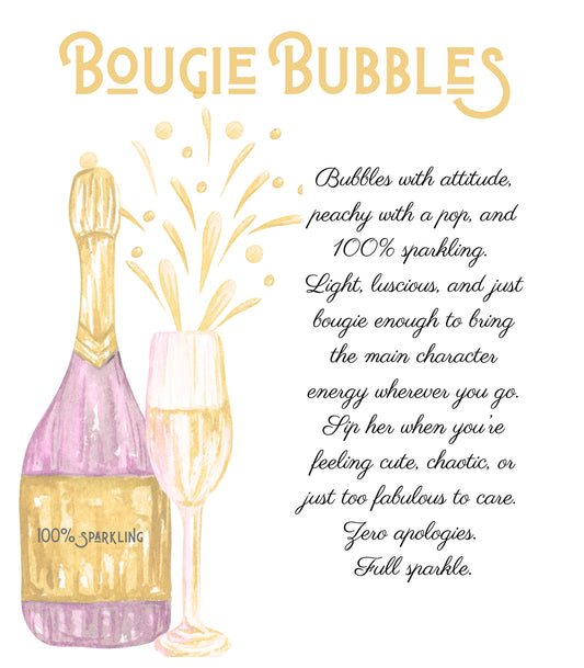 Champagne Celebration Tee - "Bougie Bubbles" Short Sleeve T-Shirt