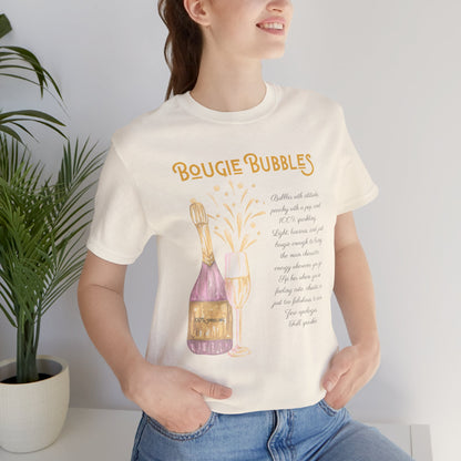 Champagne Celebration Tee - "Bougie Bubbles" Short Sleeve T-Shirt