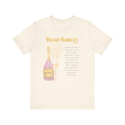 Champagne Celebration Tee - "Bougie Bubbles" Short Sleeve T-Shirt