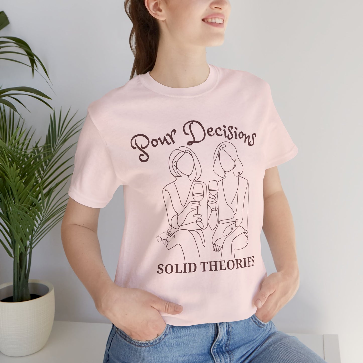 Pour Decisions Solid Theories Short Sleeve Tee for True Crime Lovers